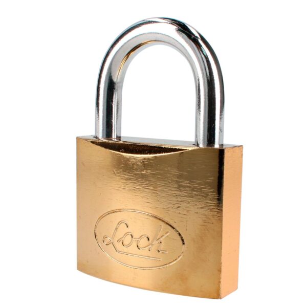 L22S63ELBB Candado de acero corto 63 mm, acabado latonado, llave estandar Lock