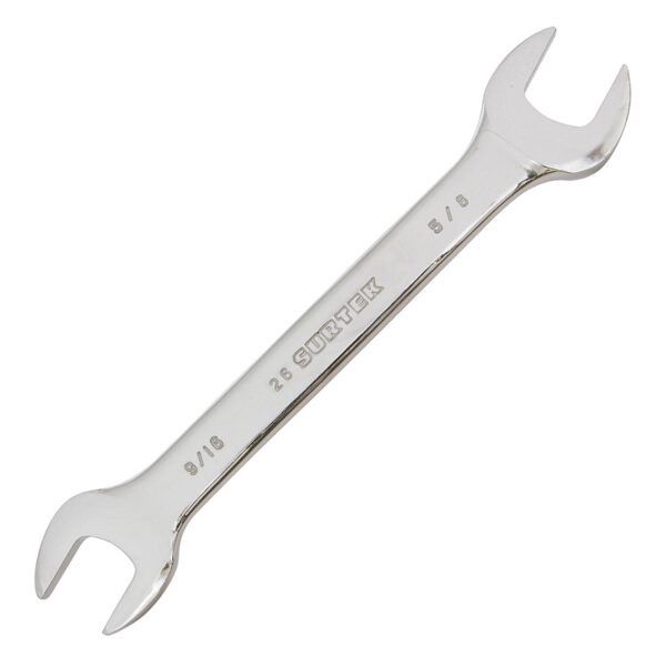 26 Llave española pulido espejo en pulgadas, 9/16" x 5/8" Surtek