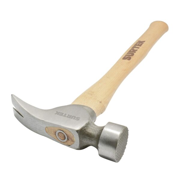425CF Martillo de uña tipo california recto cabeza fresada con mango de madera de 16", 25 oz Surtek