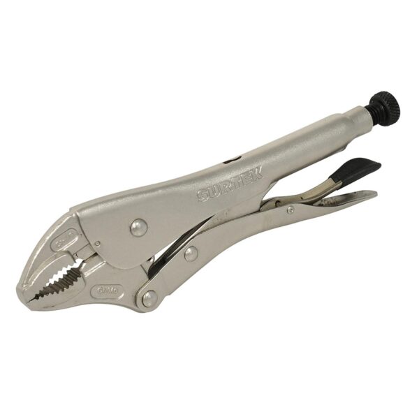 115054 Pinza de presion de 4" quijada curva Surtek