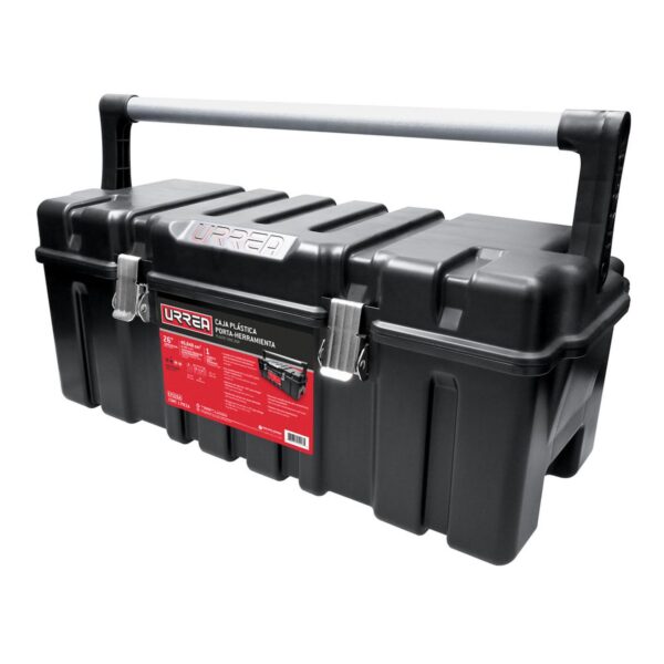CPU26A Caja portaherramientas plastica con broches metalicos y charola 26" x 10" x 10" Urrea