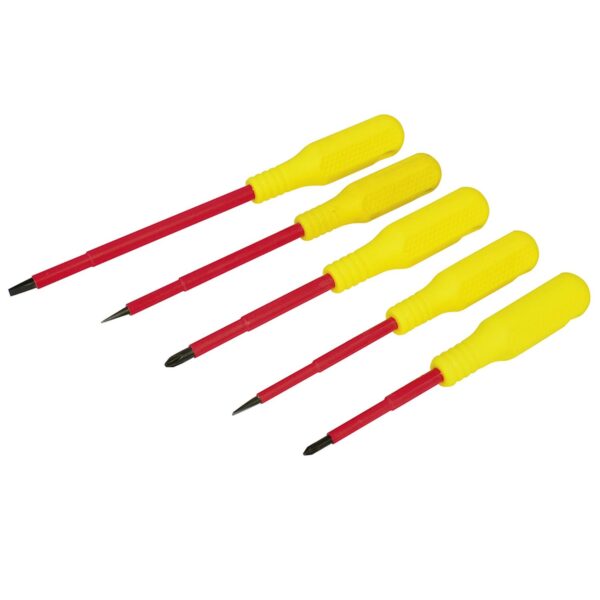 D4V Juego de destornilladores con mango amarillo dielectricos 1000 V combinados, 5 piezas Surtek