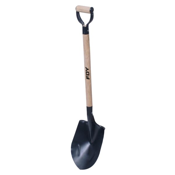 PRDMG Pala con mango de madera con puño metalico "D", redonda Foy