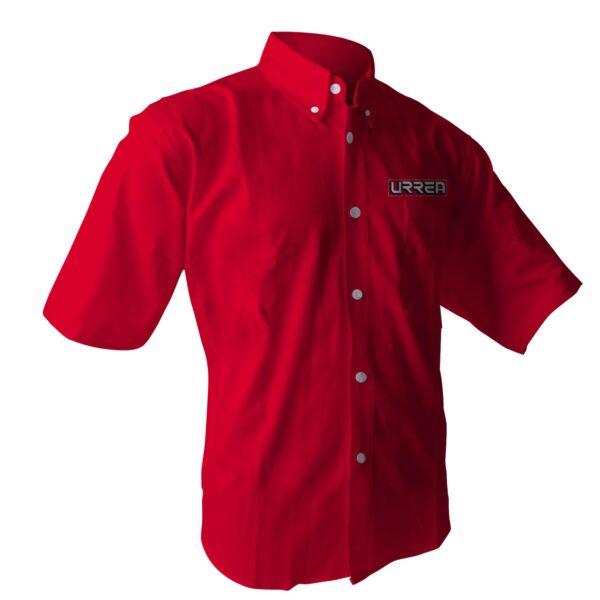 CAMC201L Camisa de manga corta para caballero color rojo talla G Urrea