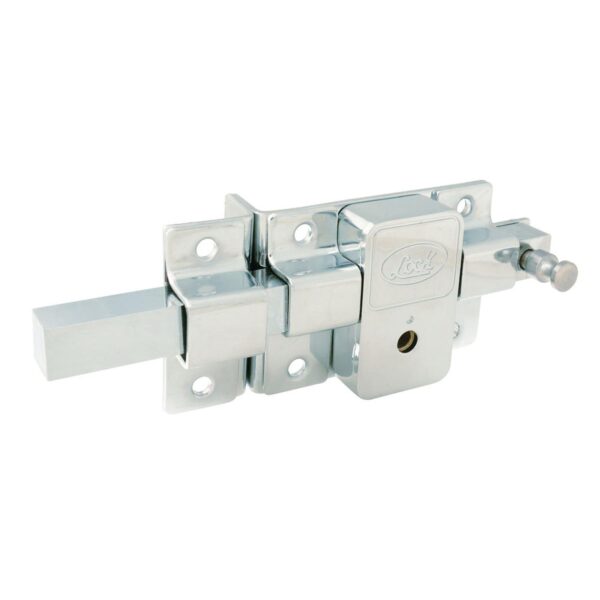 L580ICB Cerradura de barra fija funcion izquierda, cromo brillante, llave tetra, en caja Lock