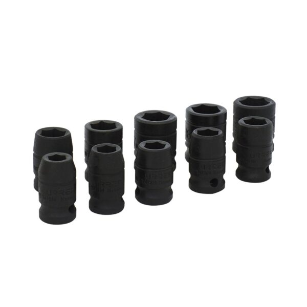 74202M Juego de dados de impacto cuadro de 1/2", 6 puntas, metricos, 10 piezas Urrea