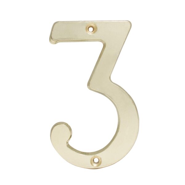 L6803LB Numero 3 slim 4" laton brillante Lock