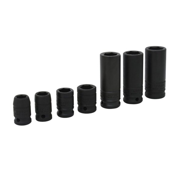 7400CA Juego de dados de impacto combinados en pulgadas cuadro de 1/2", 6 puntas, 7 piezas Urrea