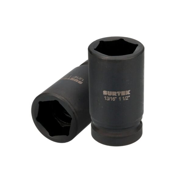 107282 Dado de impacto largo en pulgadas, cuadro 1", 6 puntas, 1-1/2" Surtek