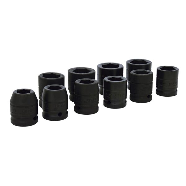 750010 Juego de dados de impacto cuadro de 3/4", 6 puntas, en pulgadas, 10 piezas Urrea