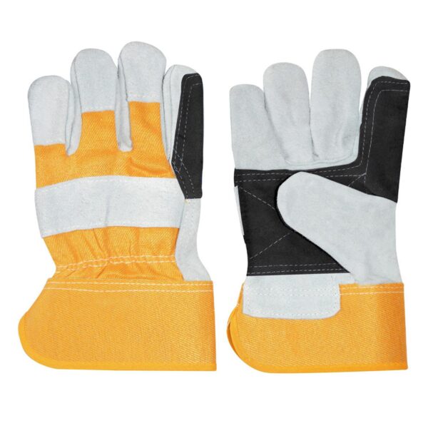 137389 Guantes de carnaza y loneta reforzados unitalla Surtek