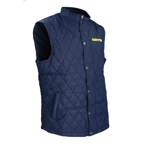 CHA105L Chaleco capitonado color azul talla G Surtek