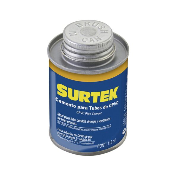 121134 Cemento para tubo CPVC, 118 ml Surtek