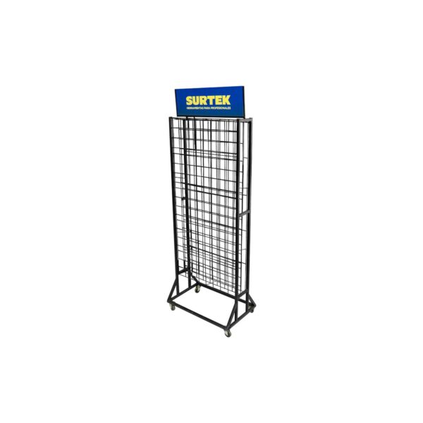 RPA3 Exhibidor de piso para pinturas en aerosol 180 x 60 x 45 cm Surtek