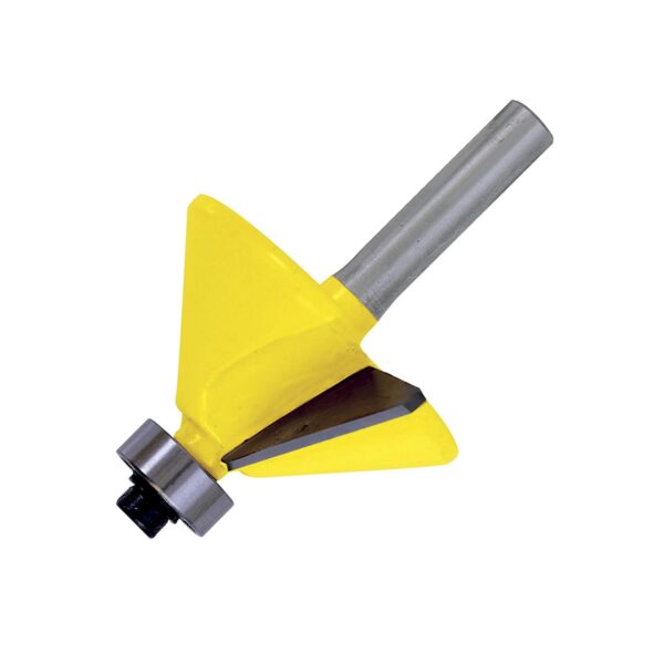 119267 Broca para router de acero chaflan con balero 1-1/4" zanco de 1/4" Surtek