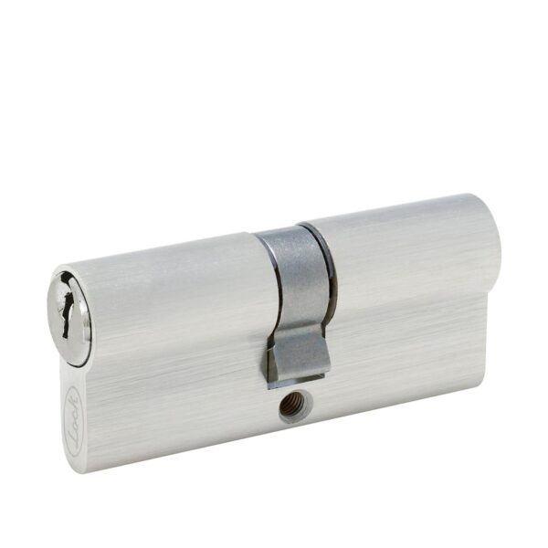 LC70ENS Cilindro europeo 70 mm funcion doble, niquel satinado, llave estandar, en caja Lock