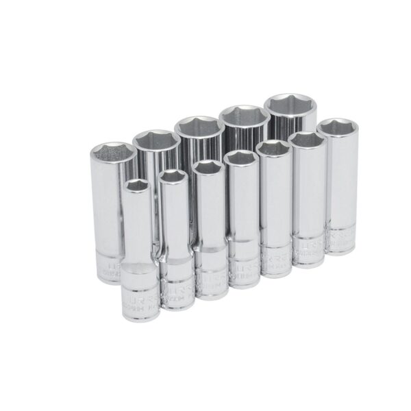 52205 Juego de dados largos cuadro de 3/8", metricos, 6 puntas en riel, 12 piezas Urrea