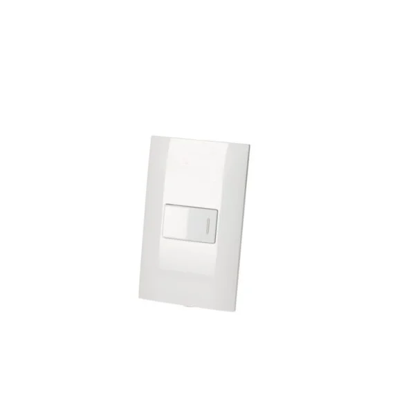 P421B Placa 1 Switch 1/3 3 vias, linea Americana, color blanco Surtek