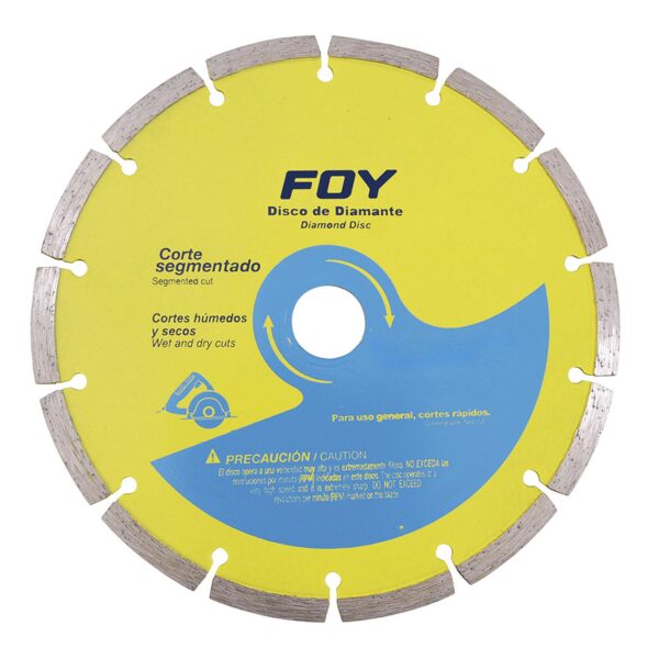 143511 Disco de diamante segmentado, 4-1/2" Foy