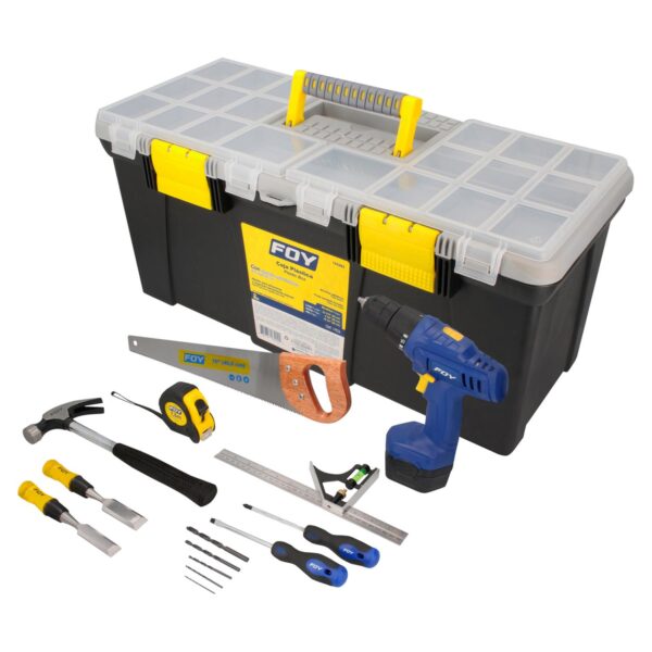 JC15F Juego combinado de herramienta para carpintero con caja plastica, 15 piezas Foy