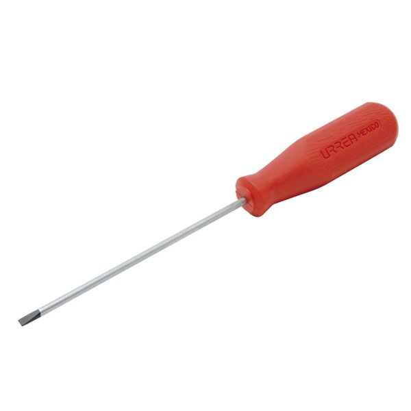 9632R Destornillador con mango rojo, punta cabinet barra redonda 3/16" x 4" Urrea