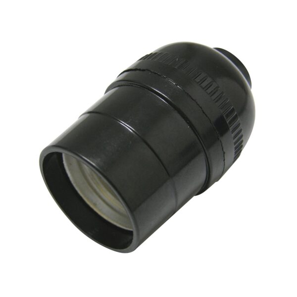 136654 Portalampara sencilla, color negro Surtek