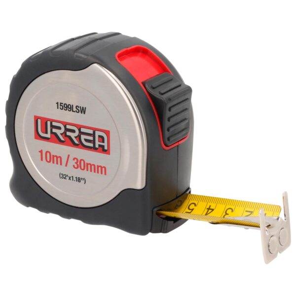 1599LSW Flexometro con carcasa de acero inoxidable 10 m x 30 mm Urrea