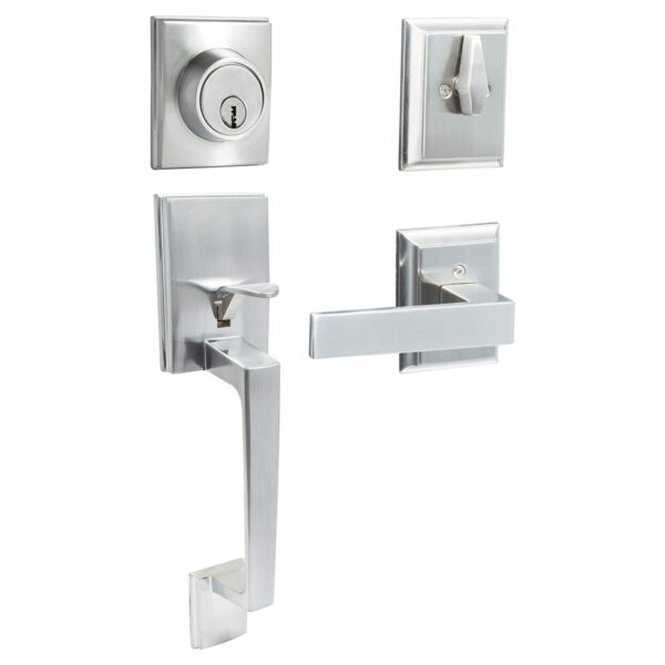 11GA Gatillo rectangular solido para entrada funcion doble, niquel satinado, visual Lock