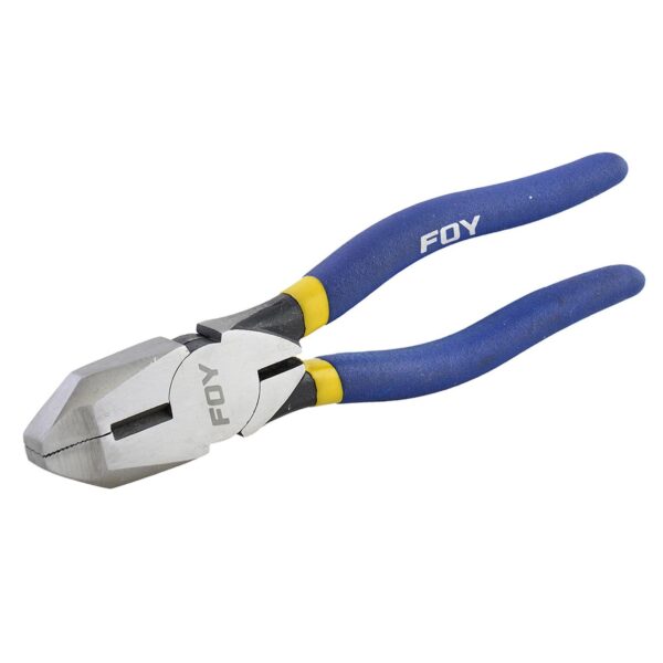 142043 Pinza para electricista con mango con doble plastisol de 9", corte lateral Foy