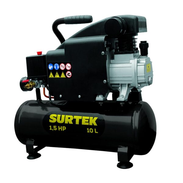COMP410 Compresor de aire electrico lubricado 10 Lt 1.5 HP 127 V Surtek