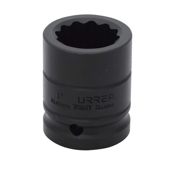 7516T Dado de impacto cuadro de 3/4", 12 puntas, en pulgadas, 1" Urrea