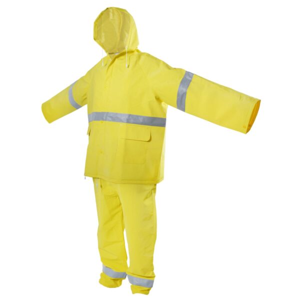 137615 Impermeable con cintas reflejantes CH, 2 piezas Surtek