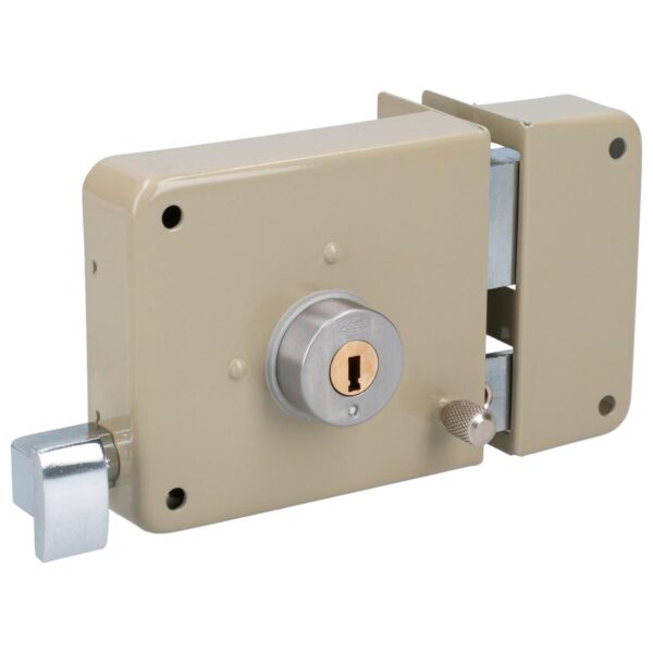 22CS Cerradura sobreponer clasica funcion derecha , llave de puntos, en caja Lock