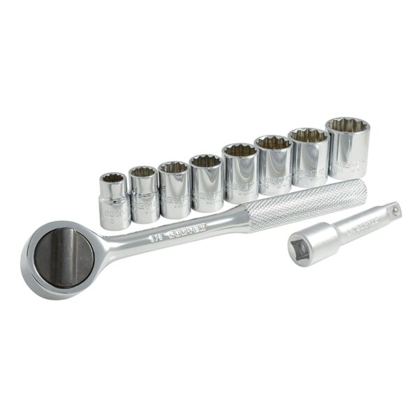 A02S Juego de dados y accesorios cuadro de 3/8" en pulgadas, 10 piezas Surtek