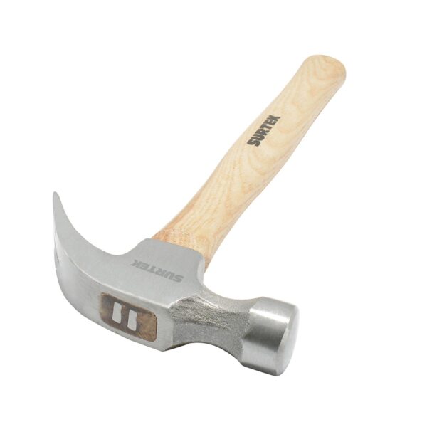 407 Martillo de uña curva con mango de madera de 11", 8 oz Surtek