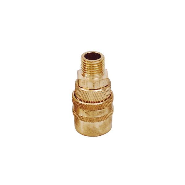 108124 Cople de bronce de conexion rapida 1/4" NPT, macho Surtek