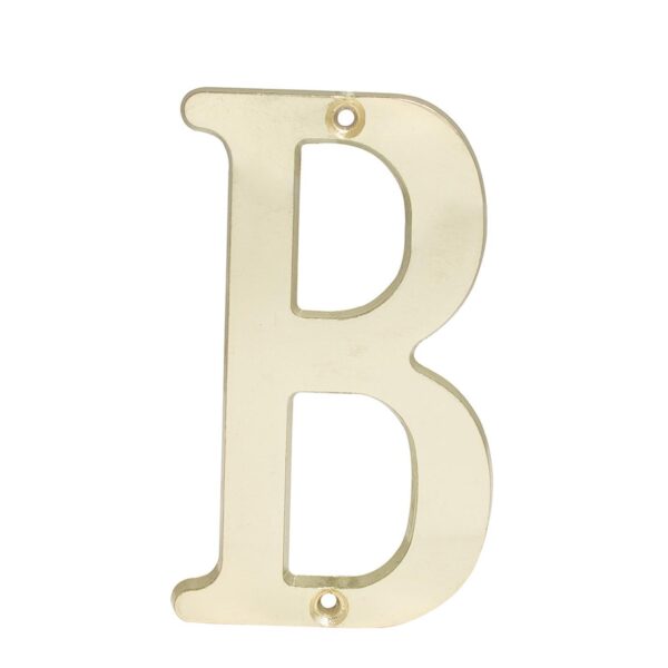 L701BLB Letra B slim 4" laton brillante Lock