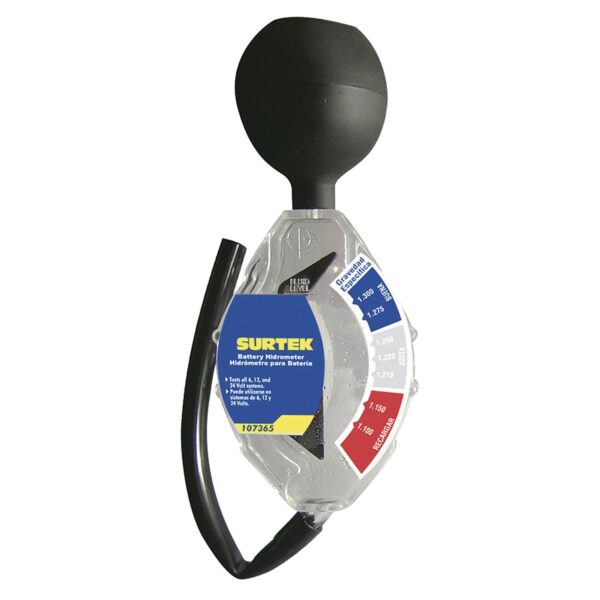 107365 Hidrometro para bateria, capacidad 1100 - 1300 g/cm2 Surtek