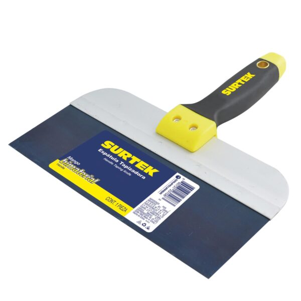 123110 Espatula tapizadora de acero de alto carbon con mango bimaterial 10" Surtek