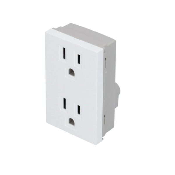 P612B Contacto duplex 1/1, linea Premium, color blanco Surtek