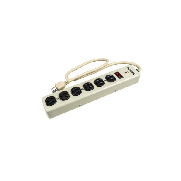 136222 Supresor de picos 6 entradas cable 600 J de 75 cm Surtek