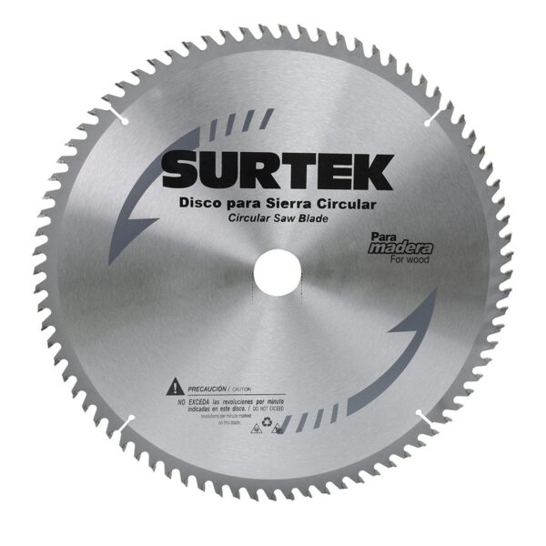120633 Disco para sierra circular para corte madera 100 dientes, 12" Surtek