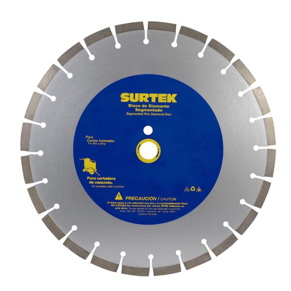 123476 Disco de diamante para cortadora de concreto, 20" Surtek
