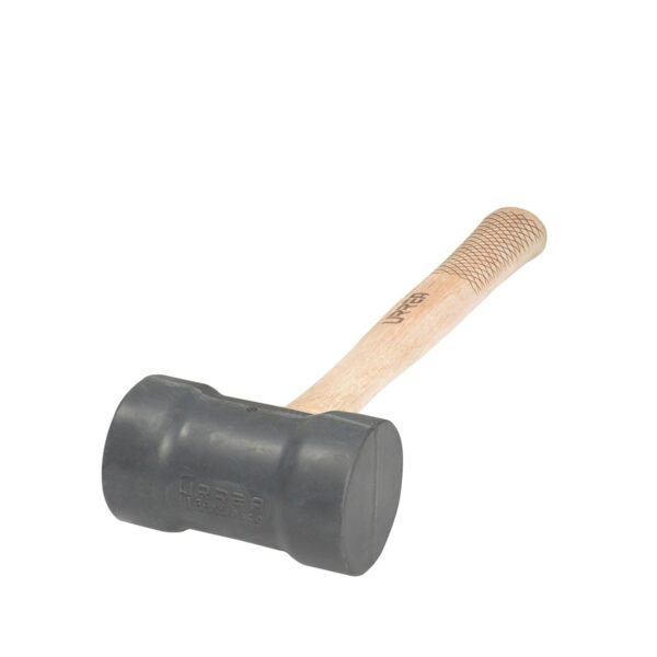 1368 Mazo con cabeza de hule negro con mango de madera de encino de 16", 22 oz Urrea