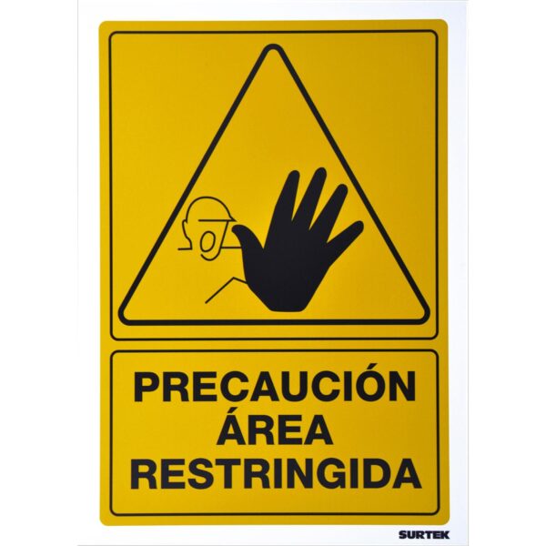 SES34 Señal "Precaucion area restringida" Surtek