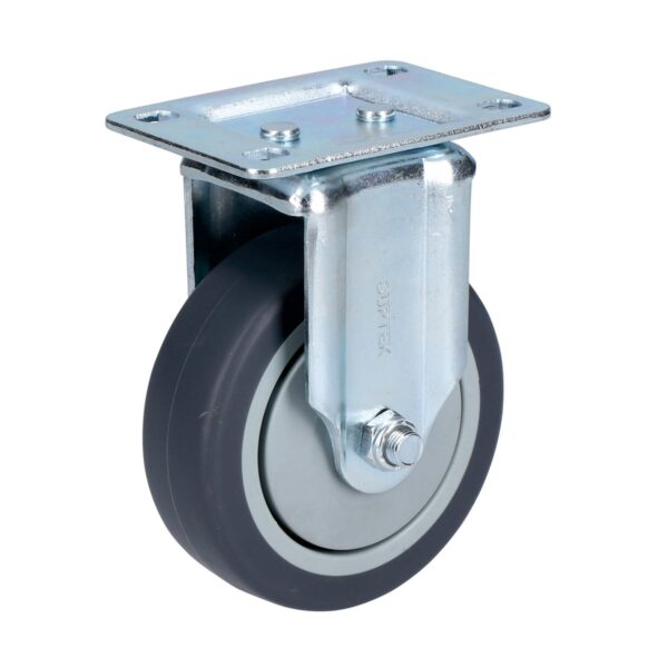 RT10F Rodaja de TPR gris fija 4" Surtek