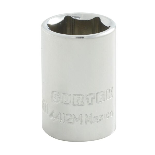 4412M Dado cuadro de 1/4" metrico, 6 puntas, 12 mm Surtek