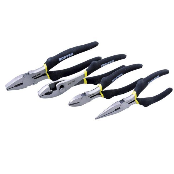P04 Juego pinzas para electricista, 4 piezas Surtek