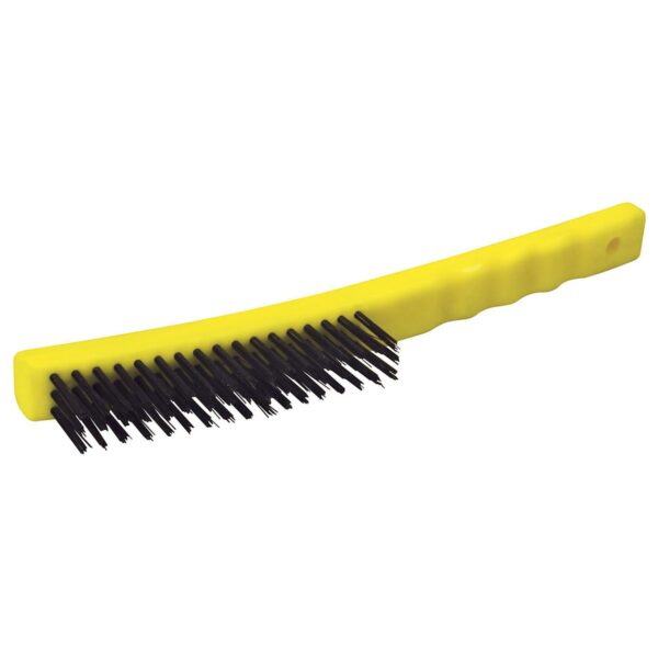 123261 Cepillo de alambre de acero al alto carbon con 3x17 filas de pinceles con mango Surtek