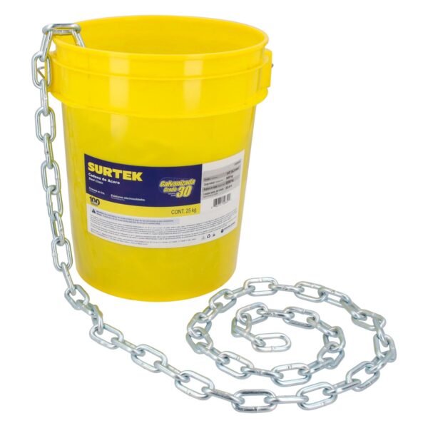 150848 Cadena grado 30 galvanizada 25 kg, 3/16" Surtek